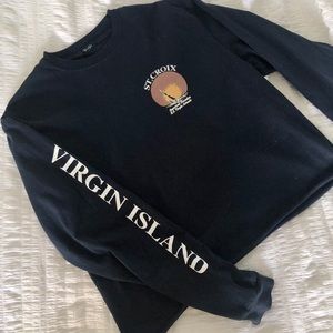 Brandy Melville Cropped St. Croix Long Sleeve Tee